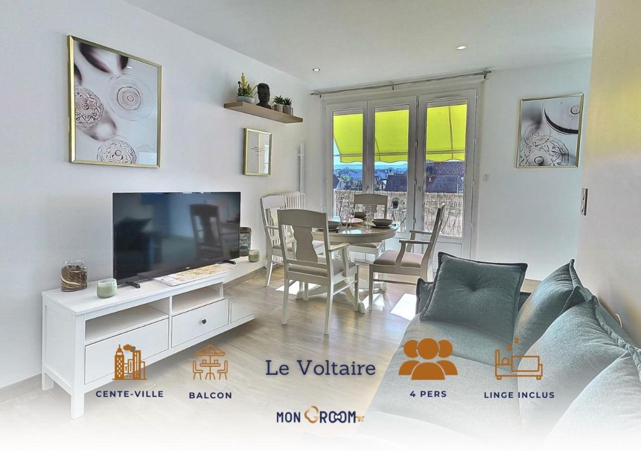 Le Voltaire - Balcon - 2 Chb - 3 Lits - 2 Min Gare Et Cente-Ville - Mon Groom トロワ エクステリア 写真
